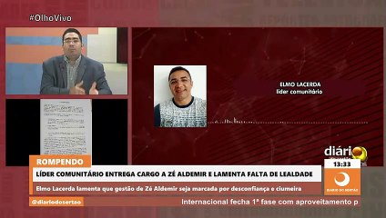 Líder comunitário entrega cargo a Zé Aldemir e lamenta 'desconfiança e ciumeira' na gestão de Cajazeiras