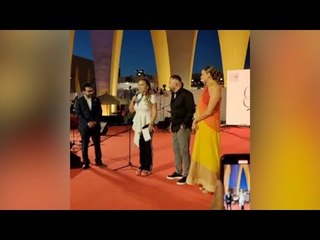 رسالة مؤثرة من زوجة السقا لوالدها الراحل محمد الصغير في مهرجان الجونة