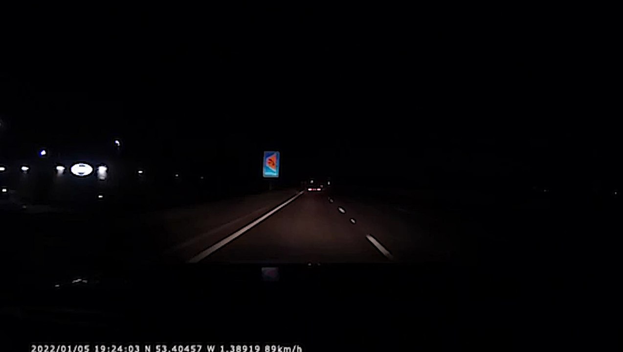 Dashcam footage shows terrifying near-miss on smart motorway — Credit: SWNS