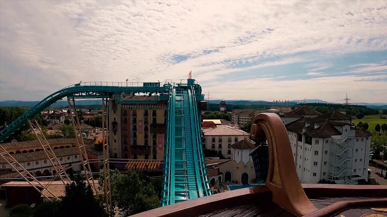 Atlantica SuperSplash Flume Ride (Europa Park - Rust, Germany) - 4k Log Flume Virtual Ride / POV Experience