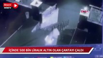 Sultangazi'de kuyumcudan içinde 500 bin liralık altın olan çantayı çaldı