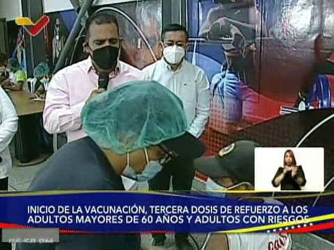Inició vacunación de refuerzo en adultos mayores y adultos con factores de riesgo en el La Guaira
