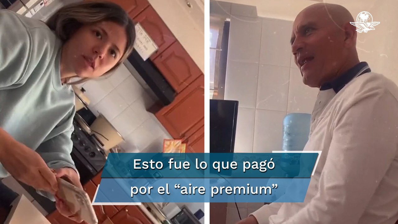 Una joven paga por aire premium para sus llantas y esto le cobran