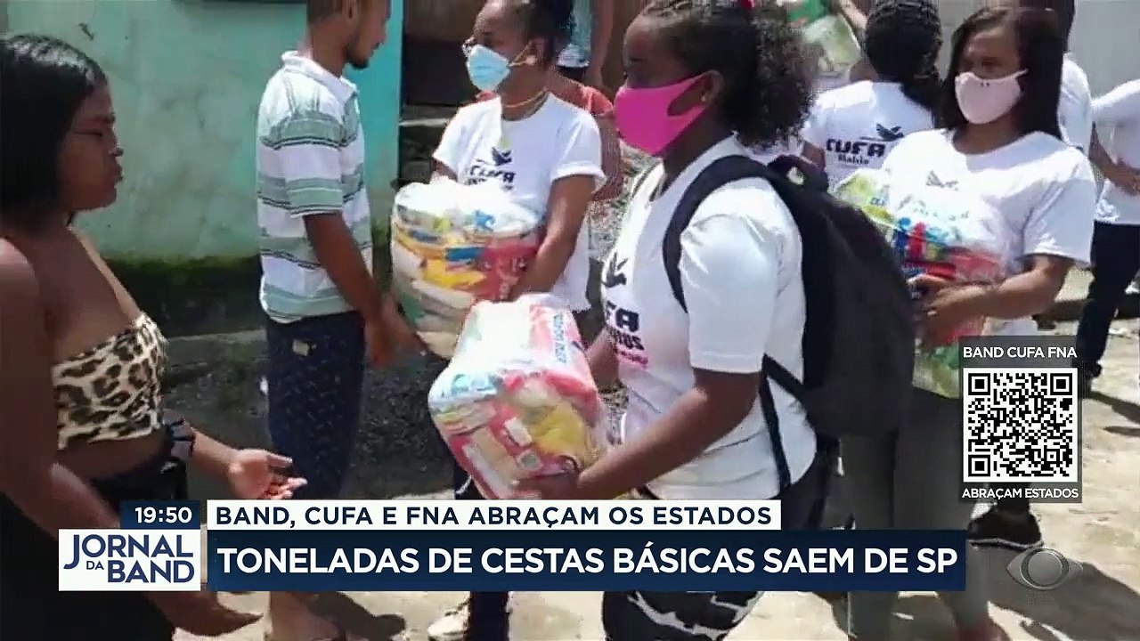 A campanha Band, Cufa e Frente Nacional Antirracista Abraçam os Estados já começou a enviar doações para MG, PI, MA, GO e TO.