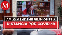 AMLO mantiene reuniones virtuales en Palacio Nacional pese a contagio de covid