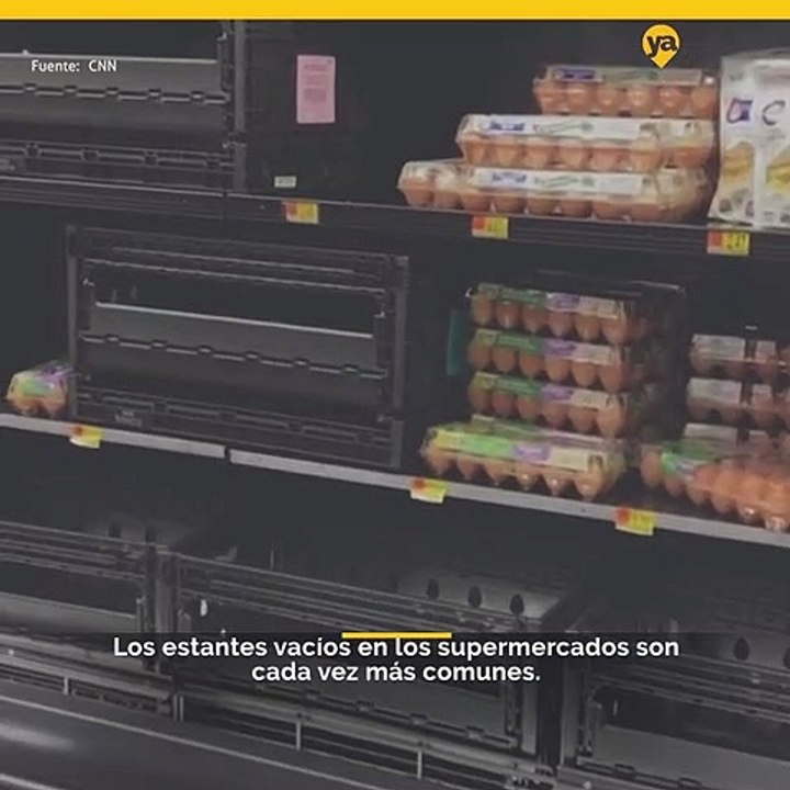 Consumidores encuentran estantes vacíos en los supermercados
