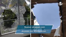 Tepalcatepec: muestran efectos de nuevo ataque de drones con explosivos