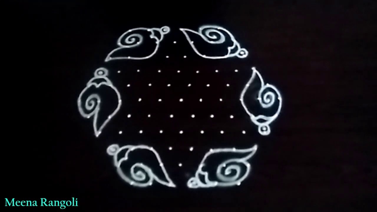 Vaikunta ekadasi rangoli design - tholi ekadashi star rangoli design - mukkoti ekadasi muggulu