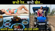 Atrangi Sara Ali Khan Poses In A Hot Bikini & In Desi Salwar | Kabhi Rait, Kabhi Khet’ Pics Go Viral