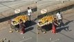 Watch: Bhopal woman throws vendor’s fruits after his cart brushes against her car