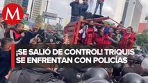 SSC de CdMx retira bloqueo de comerciantes indígenas en Insurgentes y Reforma