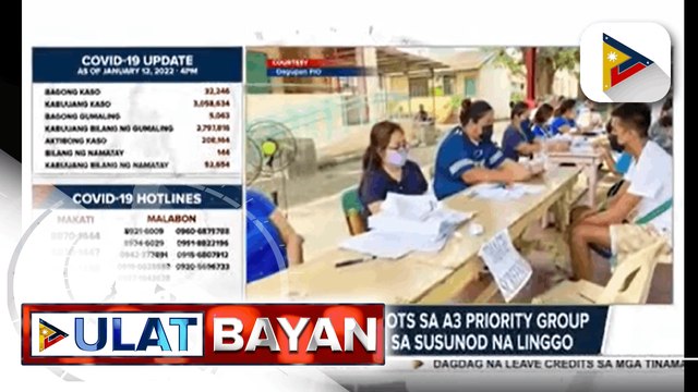 Pagtuturok ng booster shots sa A3 priority group sa Dagupan, sisimulan na sa susunod na linggo