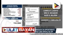 Pres. Duterte, isinumite sa Commission on Appointments ang ad interim appointment ng ilang opisyal ng AFP