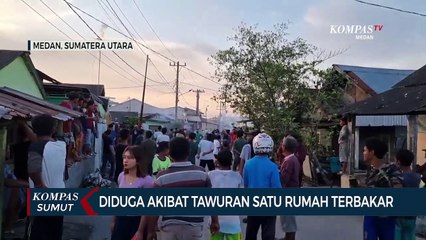 Satu Unit Rumah Terbakar di Belawan. Diduga Akibat Tawuran Warga