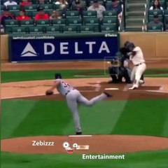 lucky moment for baseball fielder