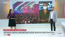 Governo de São Paulo deve anunciar hoje novas restrições para eventos com aglomeração.