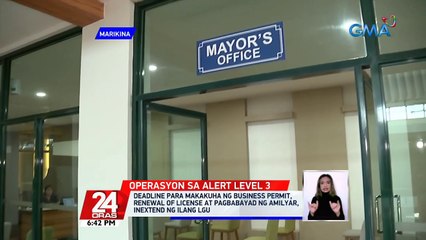 Deadline para makakuha ng business permit, renewal of license at pagbabayad... | 24 Oras