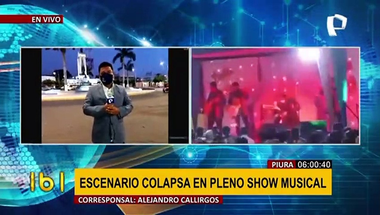 Impactante | Piura: Músicos que cayeron de escenario colapsado se encuentran fuera de peligro