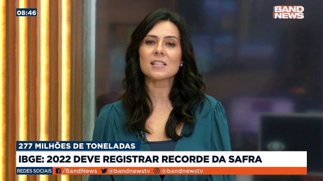 O IBGE projeta que o ano de 2022 deve bater o recorde da safra, com a produção de mais de 277 milhões de toneladas.Saiba mais em youtube.com.br/bandjornalismo#BandNews #IBGE #Safra