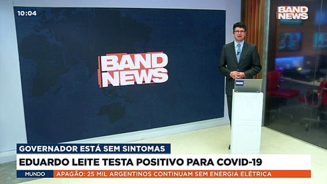 O governador do Rio Grande do Sul, Eduardo Leite, informou que está com Covid-19.Saiba mais em youtube.com.br/bandjornalismo#BandNews #Covid #governador