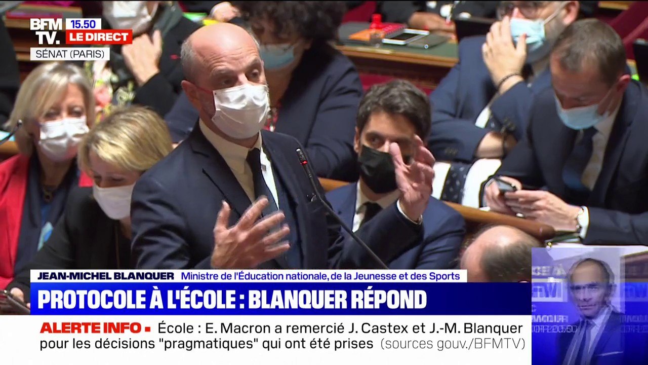 Jean-Michel Blanquer sur le protocole sanitaire: "Soit on veut créer des polémiques, soit on cherche l'unité nationale autour de notre école"