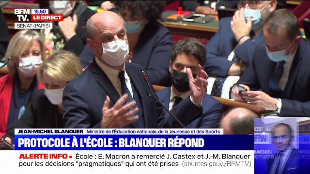 Jean-Michel Blanquer sur le protocole sanitaire: Soit on veut créer des polémiques, soit on cherche l'unité nationale autour de notre école