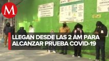 Largas filas en quiosco de pruebas covid