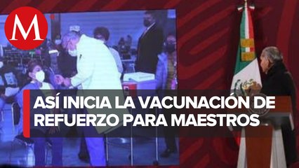 Inicia aplicación de refuerzo de vacuna contra covid a maestros en varios estados del país