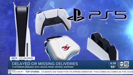 Delayed or missing deliveries via OnTrac