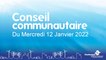 Conseil de la Communauté Urbaine de Dunkerque du Mercredi 12 Janvier 2022 (Replay)
