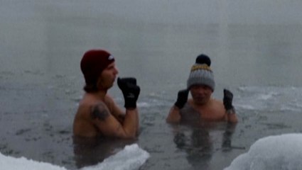 Two Canadians dive into icy Toronto lake