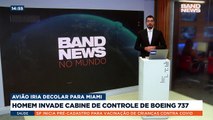 Caso aconteceu no aeroporto internacional de San Pedro. Segundo os passageiros, o homem discutiu com a tripulação, reagiu de forma agressiva e ameaçou pular da janela do avião.