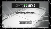 Montreal Canadiens At Boston Bruins: Moneyline