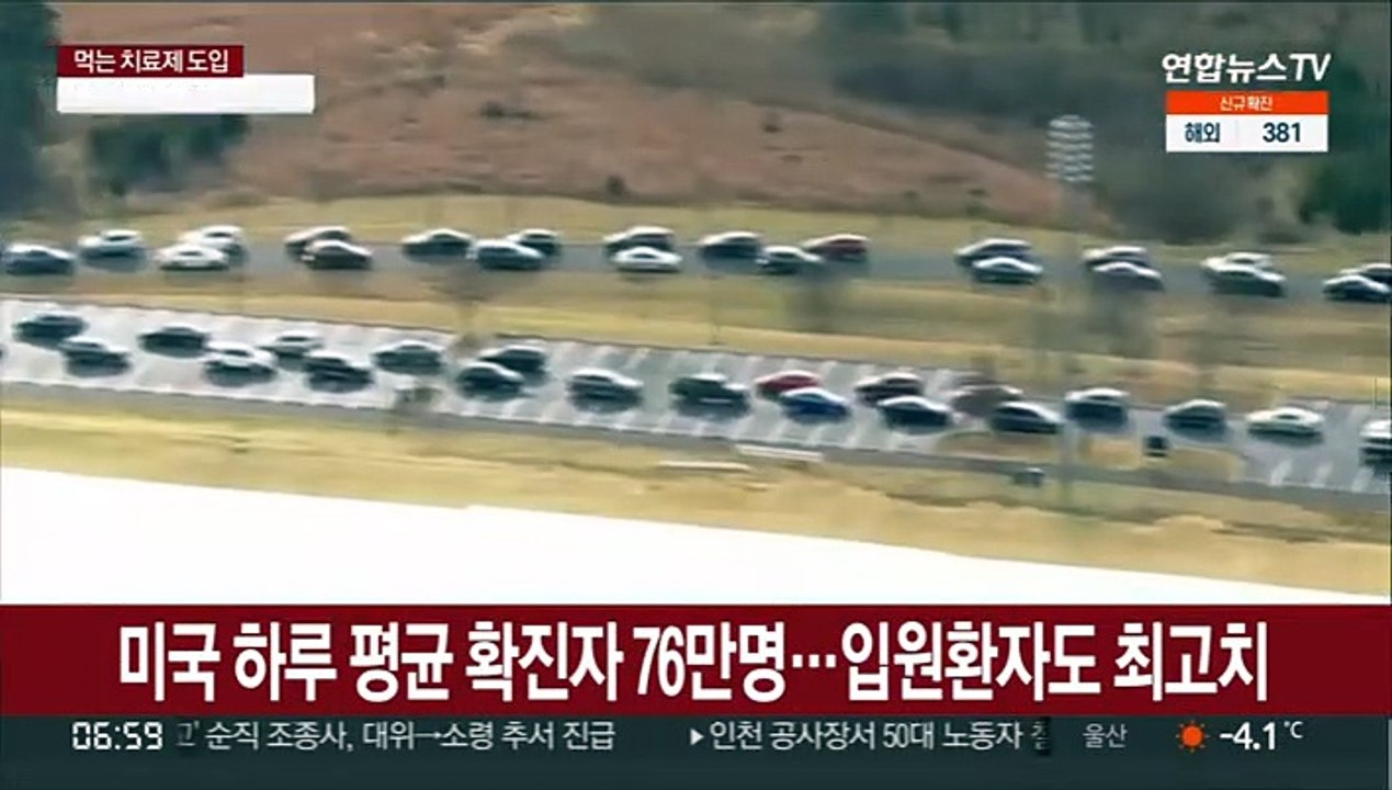 미국 하루 평균 확진자 76만명…입원환자도 최고치