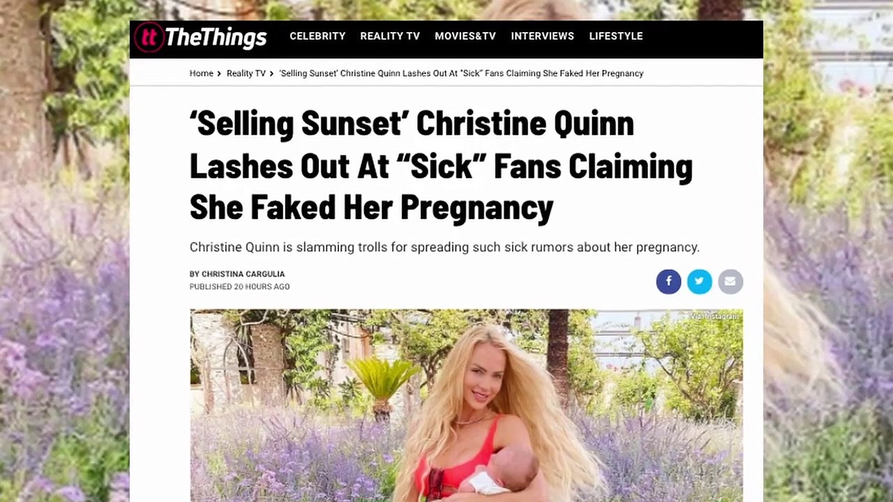 ‘Selling Sunset’ Christine Quinn Lashes Out At “Sick” Fans Claiming She Faked Her Pregnancy