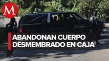 Hallan cuerpo desmembrado en una caja de cartón en Veracruz