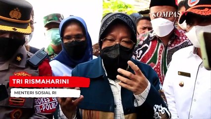 Mensos Risma Berikan Santunan pada Korban Banjir di Aceh Utara