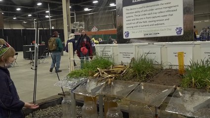 Rainfall simulator shows effects of erosion and runoff
