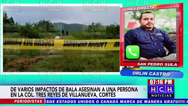 Ultiman a una persona en Villanueva, Cortés