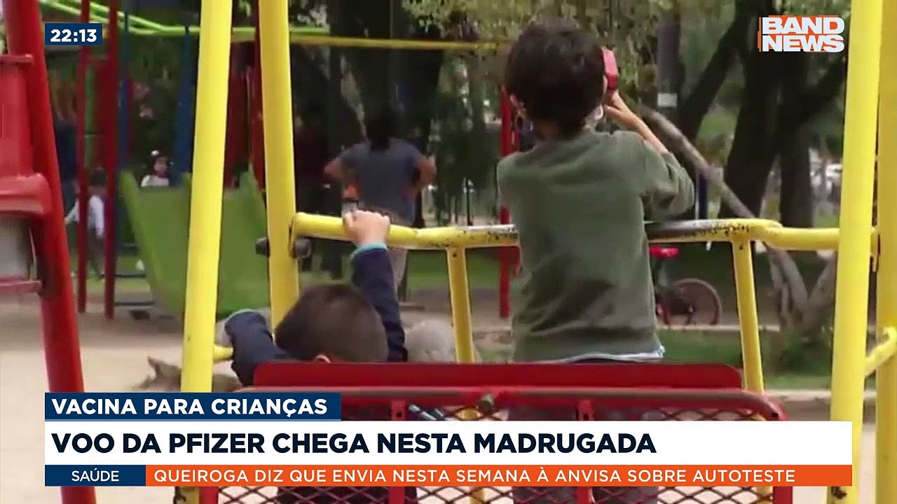 Voo da Pfizer chega nesta madrugada com primeiro lote da vacina para crianças de 5 a 11 anos. #BandNewsTV