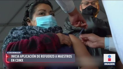Comenzó vacunación de refuerzo para maestros