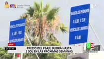 AFIN anuncia que precios de peajes se incrementarán