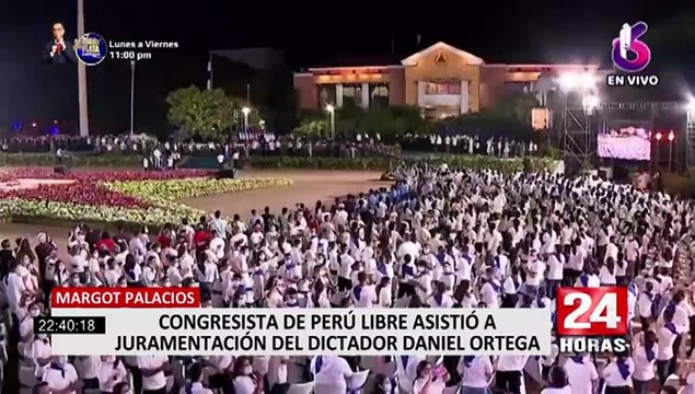 Congresista Margot Palacios acude a toma de mando de dictador nicaragüense Daniel Ortega