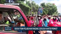 Buruh TKBM Pelabuhan Panjang Geruduk Kantor Pemkot Bandar Lampung
