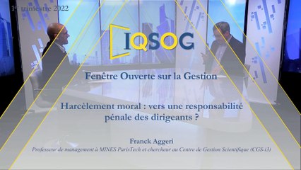 Harcèlement moral : vers une responsabilité pénale des dirigeants ? [Franck Aggeri]