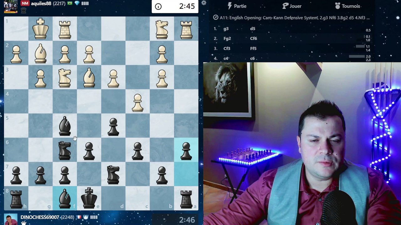 PARTIE D'ECHECS PEDAGOGIQUE BLITZ de 3 minutes OBJECTIF 2300 ! #3