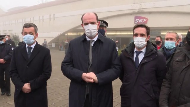 Sécurité dans les transports : déclaration de Jean Castex depuis la gare de Marne-la-Vallée Chessy