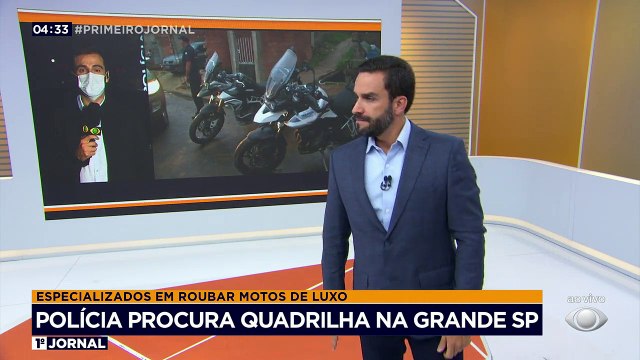 Uma quadrilha especializa em roubo de motos de luxo é procurada pela polícia em São Paulo. Os criminosos agiam em Itapecerica da Serra, na região metropolitana de São Paulo.