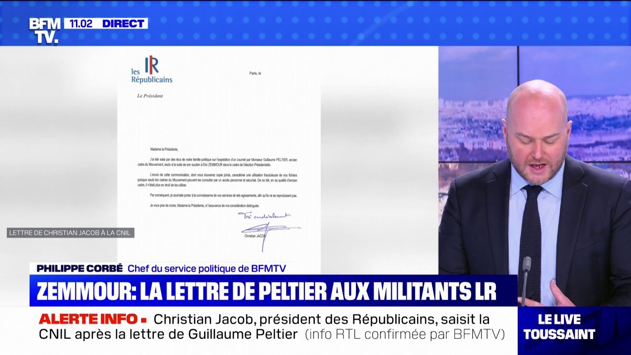 Présidentielle: dans une lettre, Guillaume Peltier encourage les adhérents LR à rejoindre Eric Zemmour