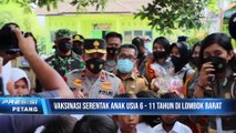 Wakapolda NTB Pantau Langsung Vaksinasi Serentak Anak Usia 6 - 11 tahun di Lombok Barat